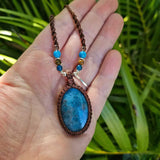 Apatite Oval Pendant Necklace - Mocha - Soulful Stones