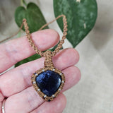 Sodalite Teardrop Pendant Necklace - Tan
