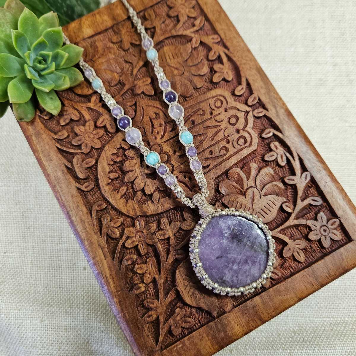 Lepidolite Pendant Necklace