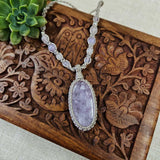 Kunzite Pendant Necklace - Taupe