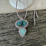Harmony Collection Wrap Necklace - Shattuckite & Amazonite
