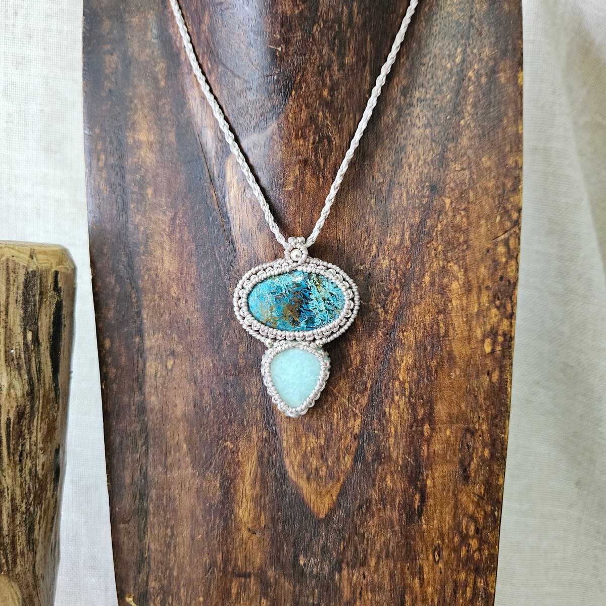 Harmony Collection Wrap Necklace - Shattuckite & Amazonite