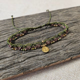 Boho Macrame Anklet - Sun