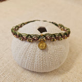 Boho Macrame Anklet - Sun