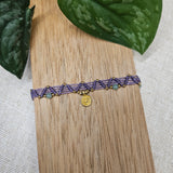 Boho Macrame Anklet - Spiral Green Aventurine