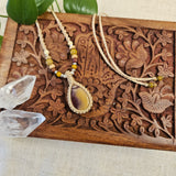 Mookaite Teardrop Pendant Necklace - Sand