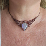 Moonstone Woven Choker Necklace