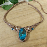 Shattuckite Woven Choker Necklace