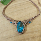 Shattuckite Woven Choker Necklace