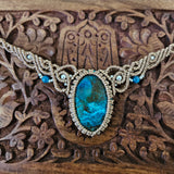 Shattuckite Woven Choker Necklace