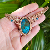 Shattuckite Woven Choker Necklace