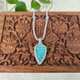 Ivy Teardrop Pendant Necklace - Amazonite