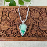 Ivy Teardrop Pendant Necklace - Variscite