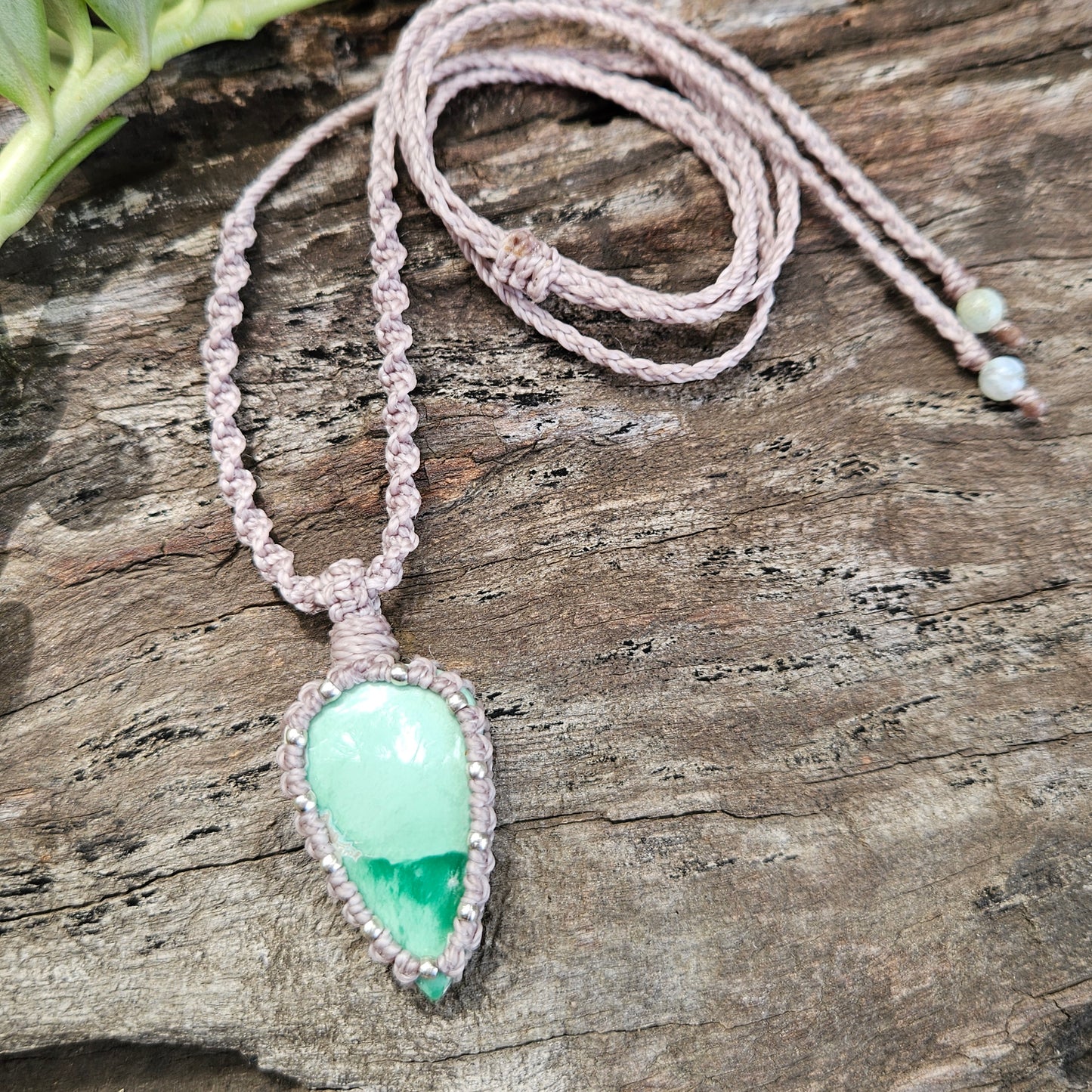 Ivy Teardrop Pendant Necklace - Variscite