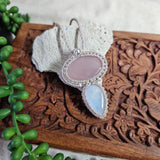 Harmony Collection Wrap Necklace - Rose Quartz & Moonstone