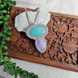 Harmony Collection Wrap Necklace - Amazonite & Kunzite