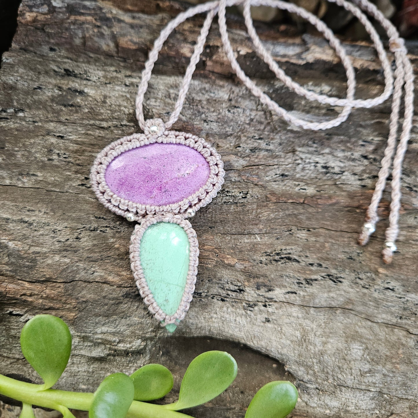 Harmony Collection Wrap Necklace - Stichtite & Variscite