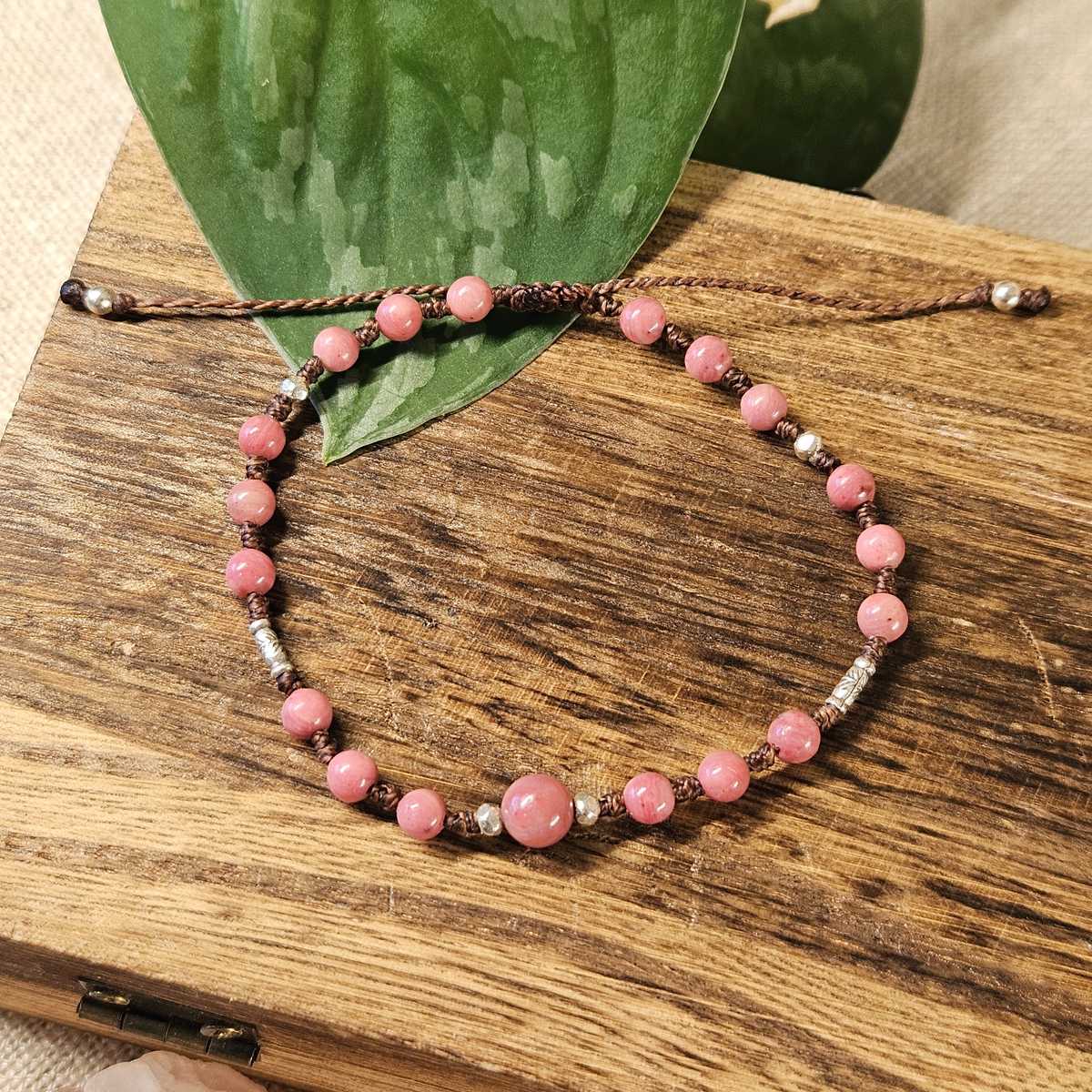 Dahlia Bracelet - Rhodonite