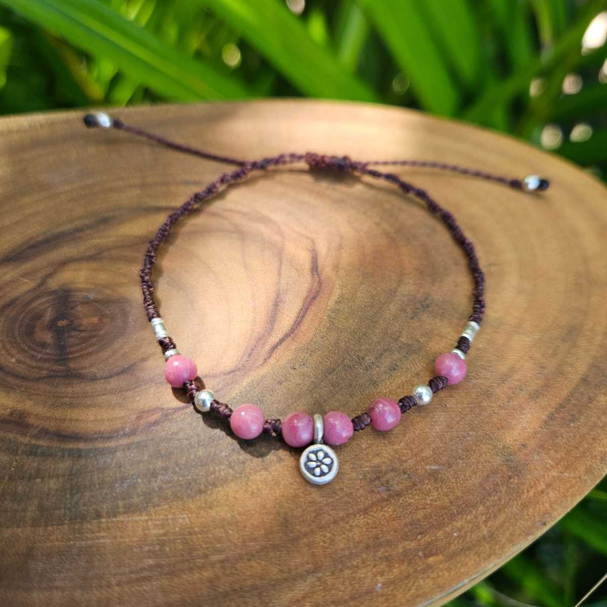 Daisy Bracelet - Rhodonite