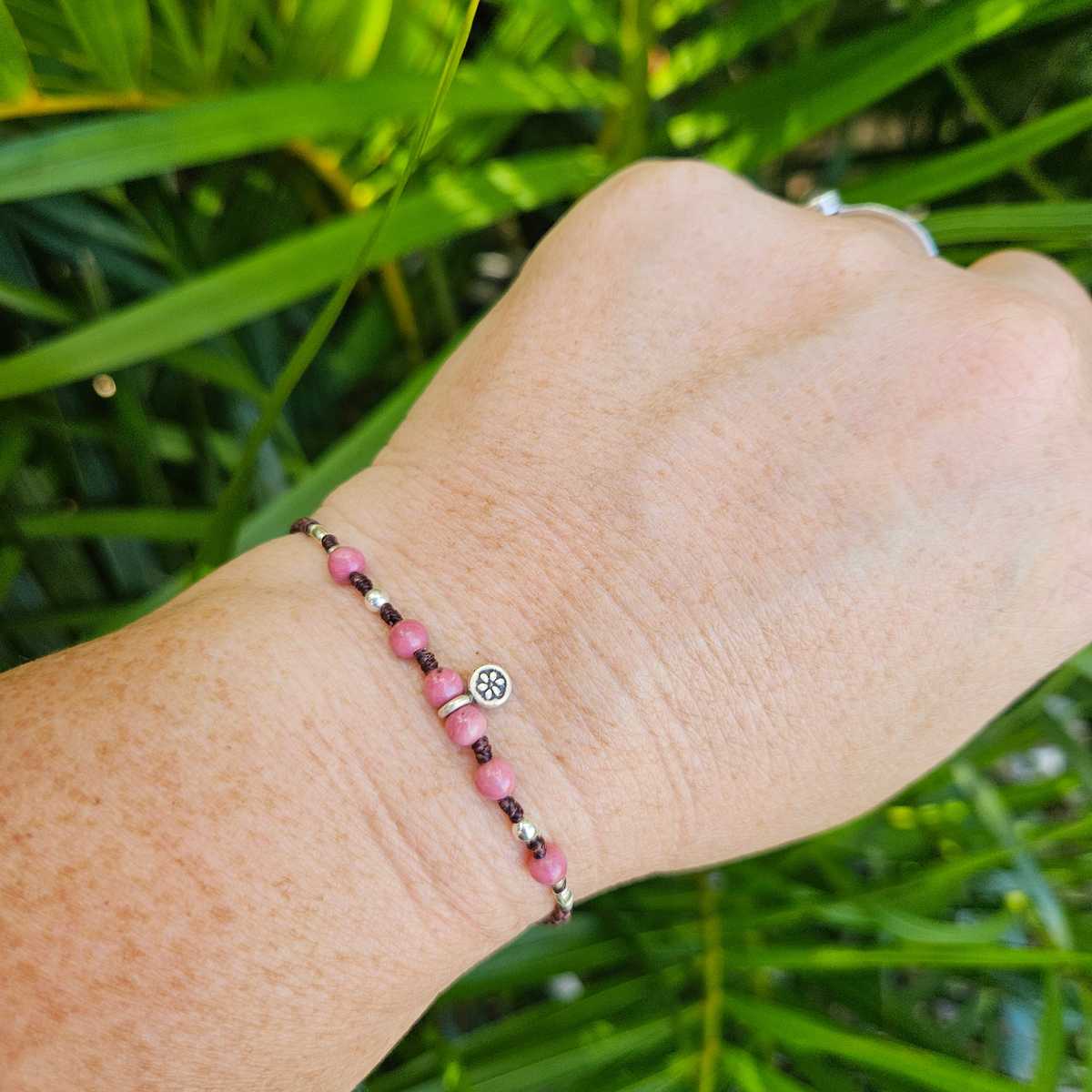 Daisy Bracelet - Rhodonite