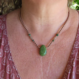 Shoreline macrame necklace - Nephrite Jade