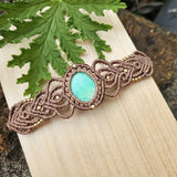 Chrysoprase Cuff Bracelet - Tan image 0