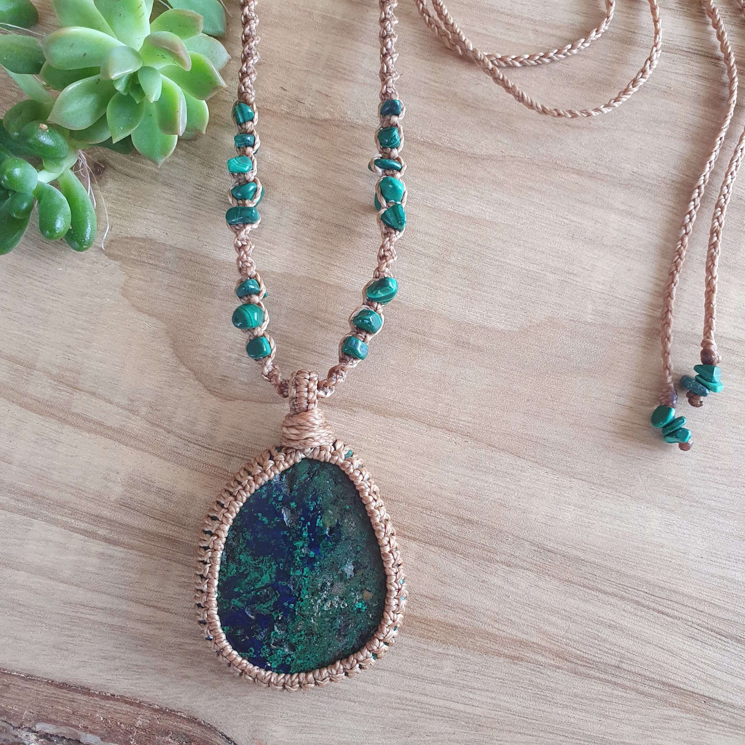 Azurite necklace outlet