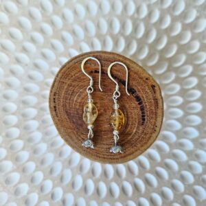 Citrine Flower Drop Earrings